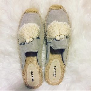 Soludos Stone Tassel flat Espadrille mules